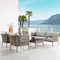 Armen Living Safari 4 Piece Outdoor Aluminum and Rope Seating Set with Gray Cushions SETODSABR - alternate 3